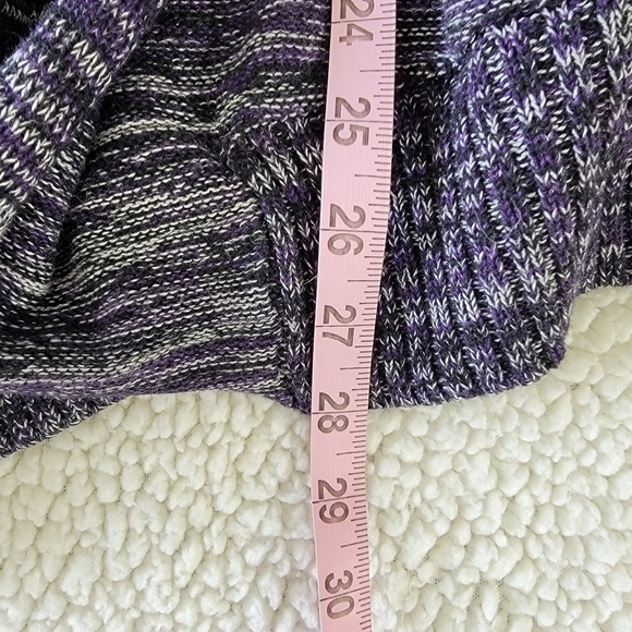 Wilfred Aritzia Flaubert Open  Cardigan Silk Casmere Blend Purple Black Marl S - Picture 11 of 11